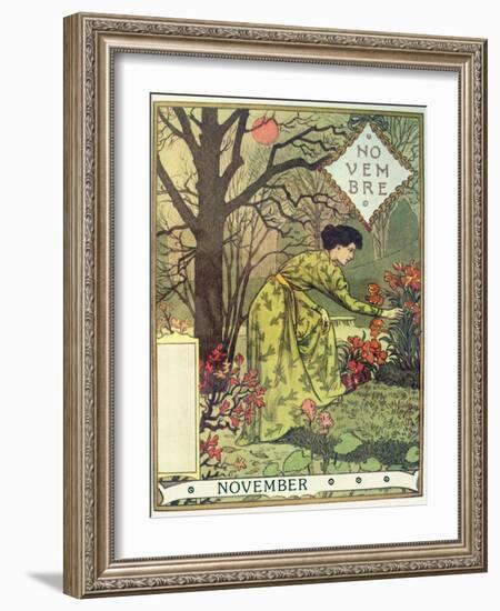 November-Eugene Grasset-Framed Giclee Print