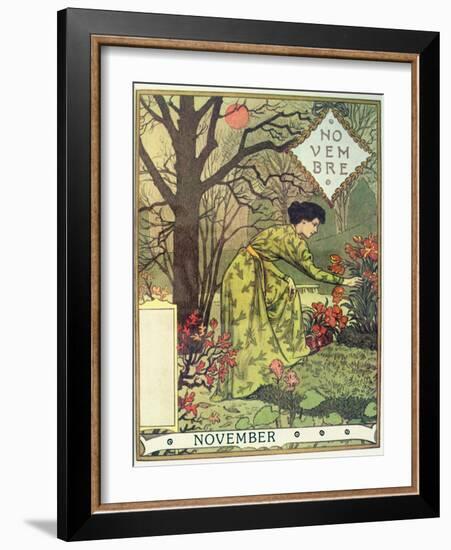 November-Eugene Grasset-Framed Giclee Print