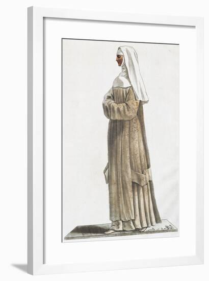 Novice before Taking Vows, Illustration of Memoirs of Nun by Denis Diderot-null-Framed Giclee Print