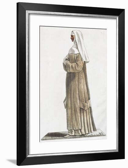 Novice before Taking Vows, Illustration of Memoirs of Nun by Denis Diderot-null-Framed Giclee Print