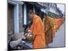 Novice Buddhist Monks Collecting Alms of Rice, Luang Prabang, Laos, Indochina, Southeast Asia, Asia-Upperhall Ltd-Mounted Photographic Print