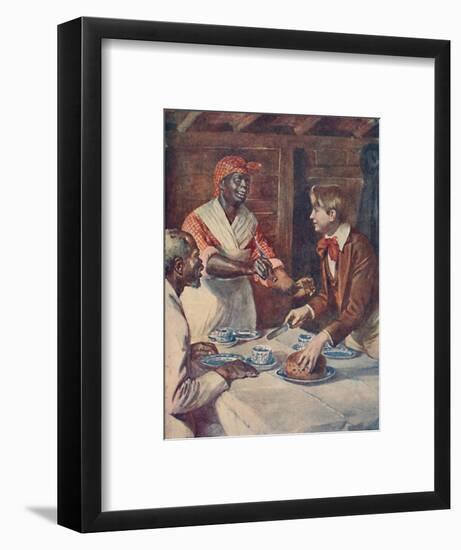 Now for the cake, said Mas'r George', 1929-Unknown-Framed Giclee Print
