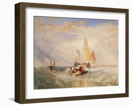 Now for the Painter' (Rope) - Passengers Going on Board, 1827-J. M. W. Turner-Framed Giclee Print