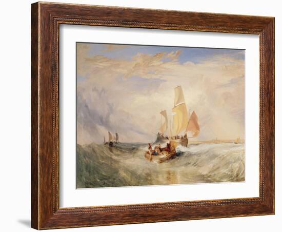 Now for the Painter' (Rope) - Passengers Going on Board, 1827-J. M. W. Turner-Framed Giclee Print