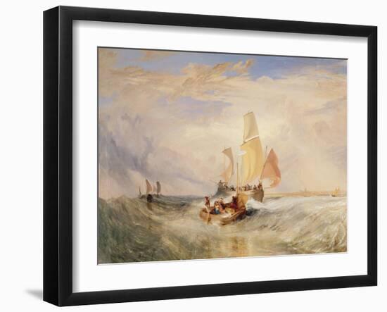 Now for the Painter' (Rope) - Passengers Going on Board, 1827-J. M. W. Turner-Framed Giclee Print
