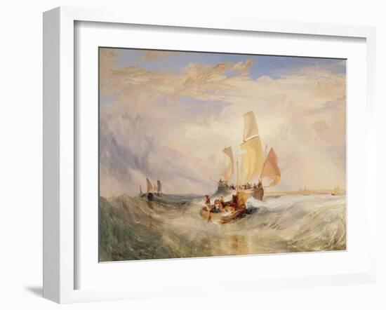 Now for the Painter' (Rope) - Passengers Going on Board, 1827-J. M. W. Turner-Framed Giclee Print