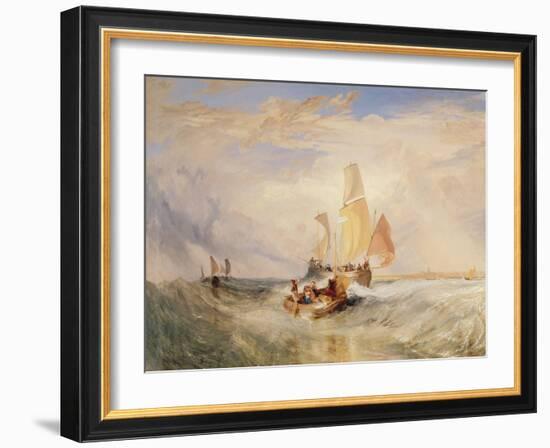 Now for the Painter' (Rope) - Passengers Going on Board, 1827-J. M. W. Turner-Framed Giclee Print