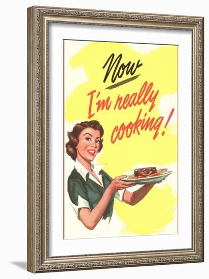 Now I'm Really Cooking!-null-Framed Premium Giclee Print