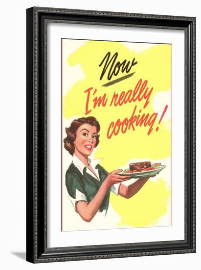 Now I'm Really Cooking!-null-Framed Premium Giclee Print