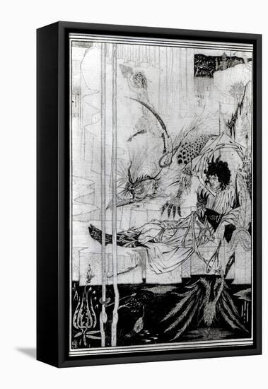 Now King Arthur Saw the Questing Beast and Thereof Had Great Marvel, from 'Le Morte D'Arthur'-Aubrey Beardsley-Framed Premier Image Canvas