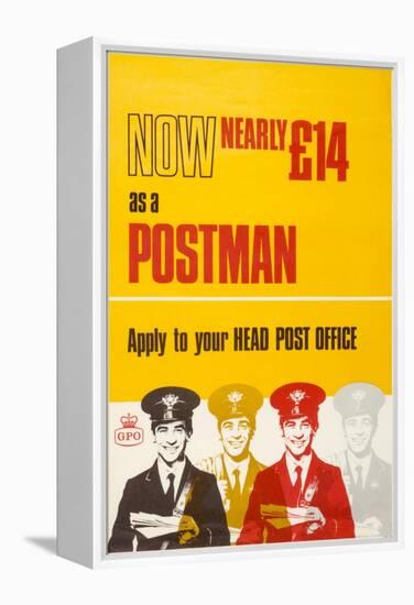 Now Nearly £14 as a Postman-null-Framed Stretched Canvas
