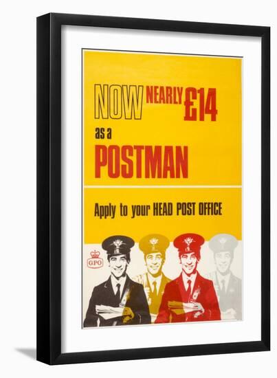 Now Nearly £14 as a Postman-null-Framed Art Print