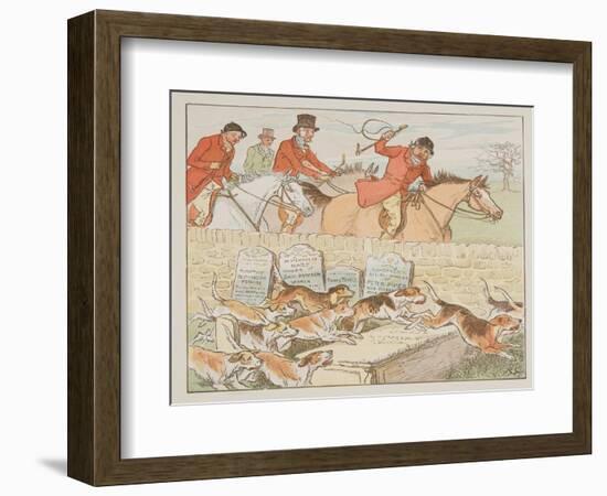 Now the Parson Had a Pair to Wed as the Hounds Came into View ?, from the Hey Diddle Diddle Picture-Randolph Caldecott-Framed Giclee Print