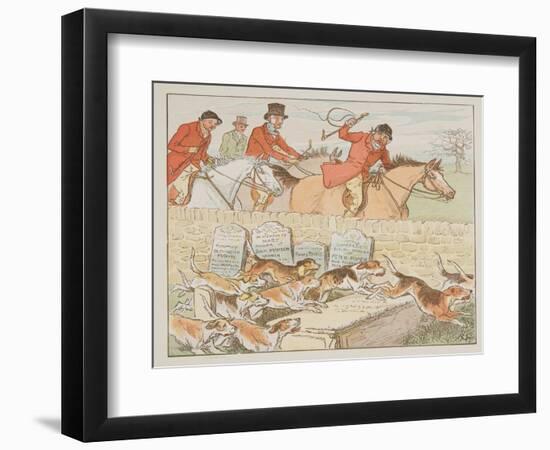 Now the Parson Had a Pair to Wed as the Hounds Came into View ?, from the Hey Diddle Diddle Picture-Randolph Caldecott-Framed Giclee Print