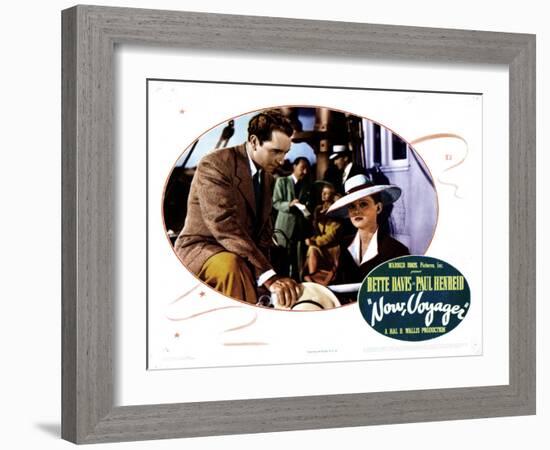 Now, Voyager, from Left, Paul Henreid, Bette Davis, 1942-null-Framed Art Print