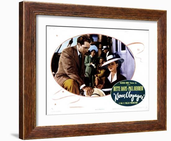 Now, Voyager, from Left, Paul Henreid, Bette Davis, 1942-null-Framed Art Print