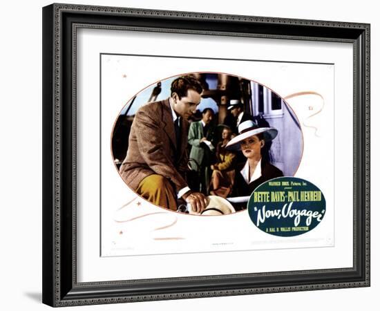 Now, Voyager, from Left, Paul Henreid, Bette Davis, 1942-null-Framed Art Print