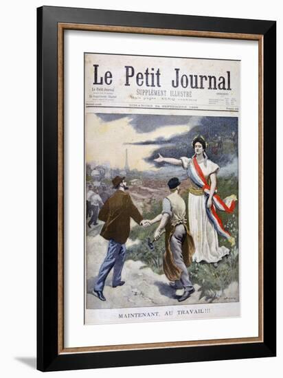 Now, with Work!!!, 1899-Eugene Damblans-Framed Giclee Print