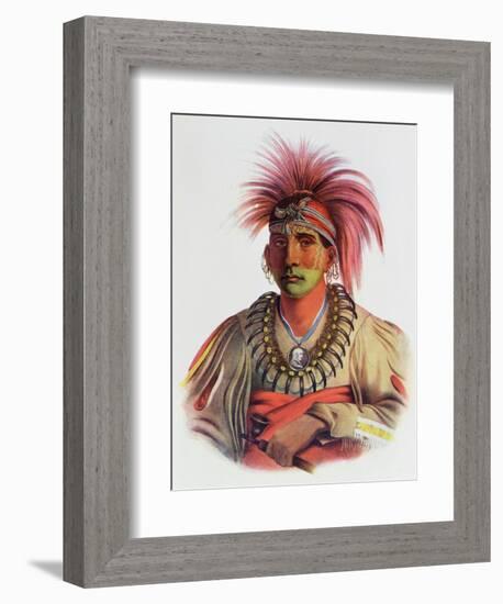 Nowaykesugga, an Otto, Illustration from 'The Indian Tribes of North America, Vol.3', by Thomas…-Charles Bird King-Framed Giclee Print