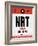 NRT Tokyo Luggage Tag 1-NaxArt-Framed Art Print