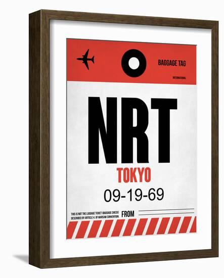 NRT Tokyo Luggage Tag 1-NaxArt-Framed Art Print