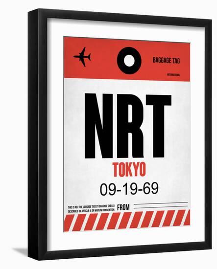 NRT Tokyo Luggage Tag 1-NaxArt-Framed Art Print