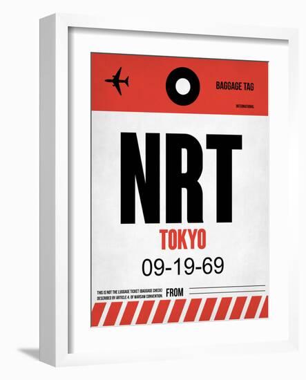 NRT Tokyo Luggage Tag 1-NaxArt-Framed Art Print