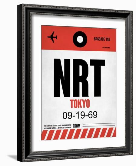 NRT Tokyo Luggage Tag 1-NaxArt-Framed Art Print