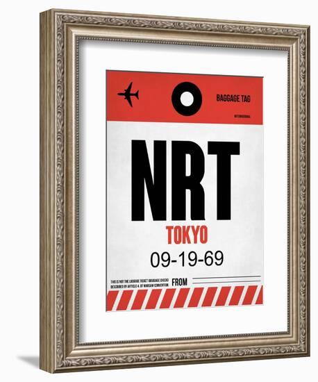 NRT Tokyo Luggage Tag 1-NaxArt-Framed Art Print