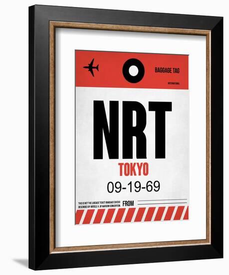 NRT Tokyo Luggage Tag 1-NaxArt-Framed Art Print