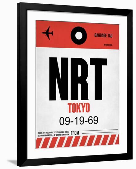 NRT Tokyo Luggage Tag 1-NaxArt-Framed Art Print