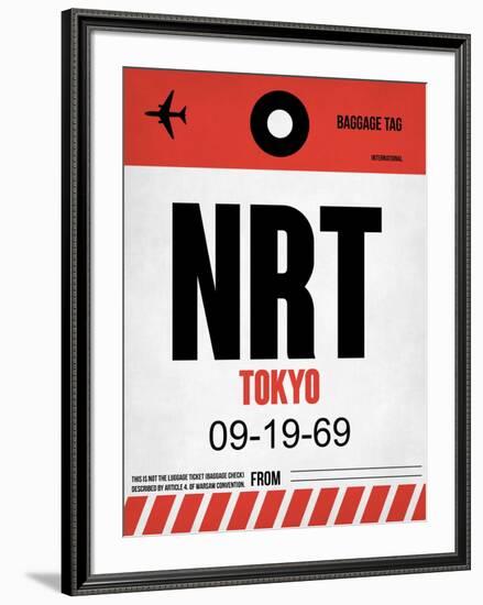 NRT Tokyo Luggage Tag 1-NaxArt-Framed Art Print