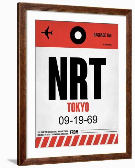 NRT Tokyo Luggage Tag 1-NaxArt-Framed Art Print