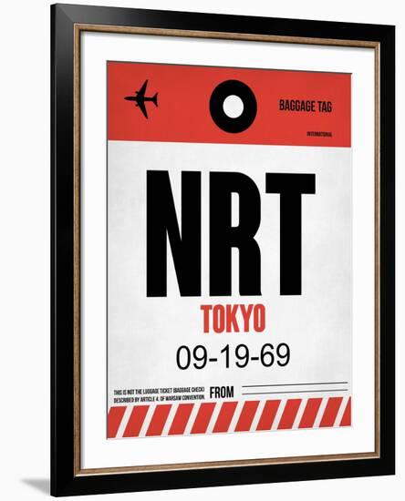 NRT Tokyo Luggage Tag 1-NaxArt-Framed Art Print