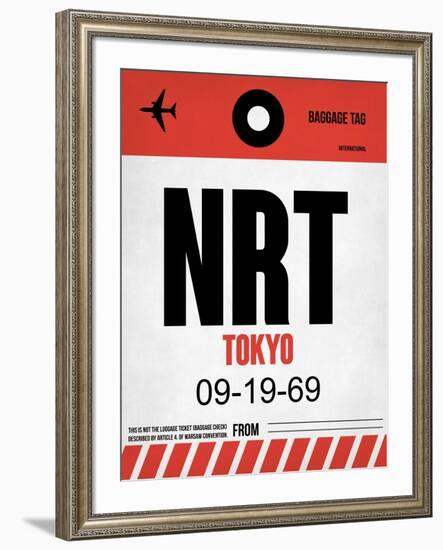 NRT Tokyo Luggage Tag 1-NaxArt-Framed Art Print