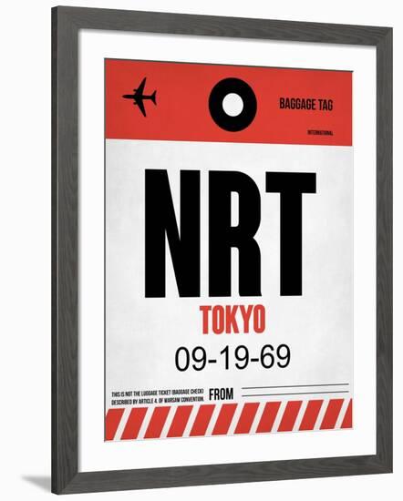 NRT Tokyo Luggage Tag 1-NaxArt-Framed Art Print