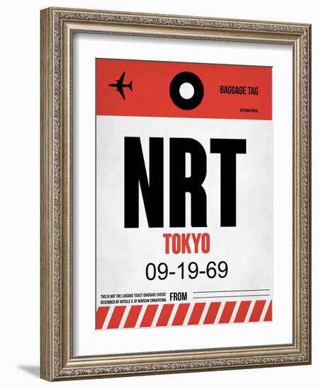 NRT Tokyo Luggage Tag 1-NaxArt-Framed Art Print