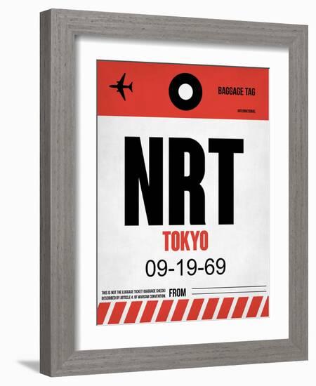 NRT Tokyo Luggage Tag 1-NaxArt-Framed Art Print