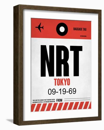 NRT Tokyo Luggage Tag 1-NaxArt-Framed Art Print