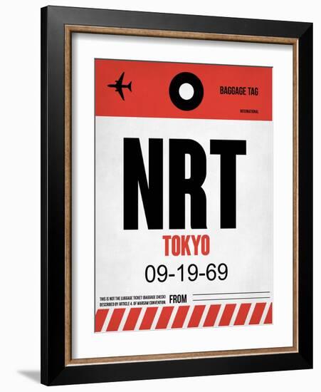 NRT Tokyo Luggage Tag 1-NaxArt-Framed Art Print