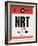 NRT Tokyo Luggage Tag 1-NaxArt-Framed Art Print