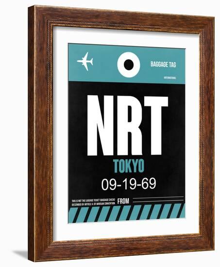 NRT Tokyo Luggage Tag 2-NaxArt-Framed Art Print