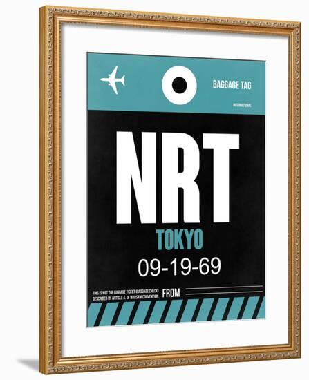 NRT Tokyo Luggage Tag 2-NaxArt-Framed Art Print