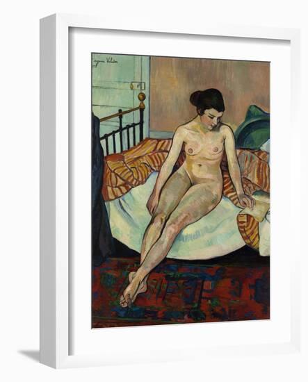 Nu à la couverture rayée-Suzanne Valadon-Framed Giclee Print