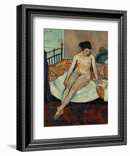 Nu à la couverture rayée-Suzanne Valadon-Framed Giclee Print