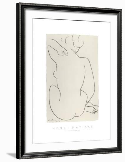 Nu Accroupi de Dos-Henri Matisse-Framed Art Print