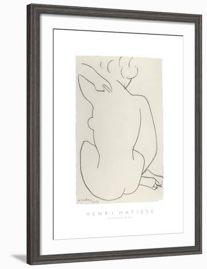 Nu Accroupi de Dos-Henri Matisse-Framed Art Print