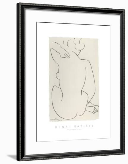 Nu Accroupi de Dos-Henri Matisse-Framed Art Print