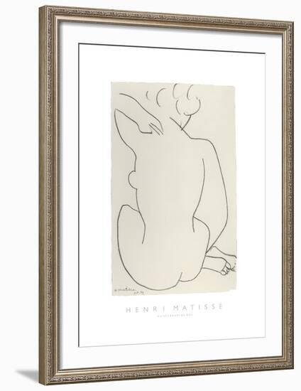 Nu Accroupi de Dos-Henri Matisse-Framed Art Print