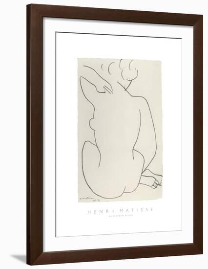 Nu Accroupi de Dos-Henri Matisse-Framed Art Print